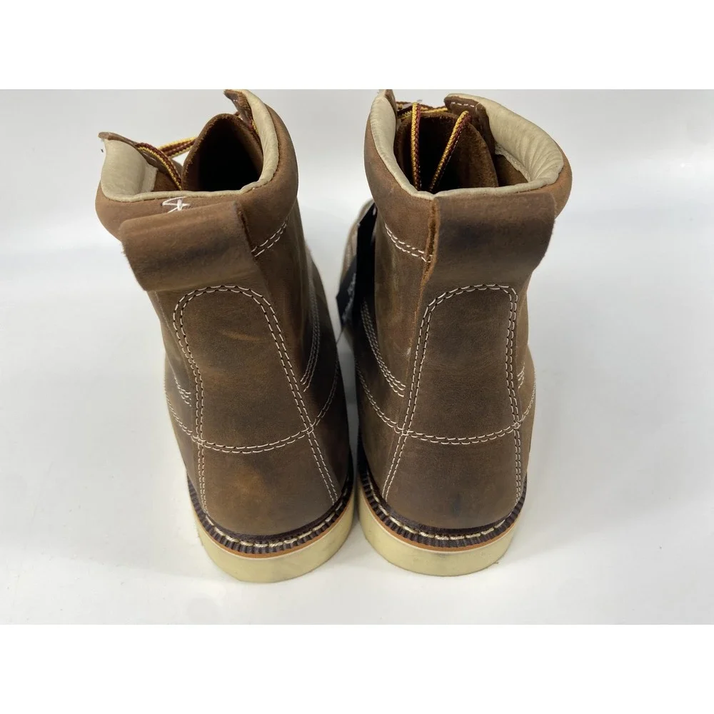 Chippewa Boots Mens 12EE Brown ED5321 Steel Toe Moc Toe Work Leather‎ Wedge Sole